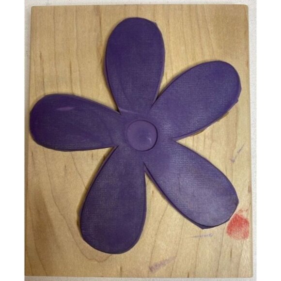 Large Flower Rubber Stamp 2007 By Stampin Up! For Crafting & Scrapbooking 6"x5 - Picture 2 of 3